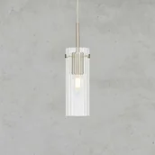 Lampy sufitowe - Markslöjd Żyrandol Tibia, wtyczka, przezroczysty/niklowy, Ø 7 cm Tibia, przezroczysty / transparentny, salon / jadalnia, szkło - miniaturka - grafika 1