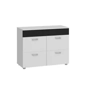 Komody - Komoda MAG-01 Magic MebloCross Śliwa Wallis / Czarny Połysk - miniaturka - grafika 1