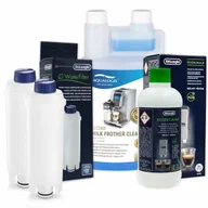 Akcesoria i części do ekspresów do kawy - Zestaw Do Delonghi, Filtr DLSC002 2 szt, EcoDecalk 5513291781 500ml,Aqualogis Latteo 1000ml - miniaturka - grafika 1