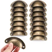 Zawiasy, okucia i inne akcesoria - Zestaw 16 uchwytów, gałek i uchwytów do szuflad w stylu vintage, do drzwiczek szafek kuchennych i komód. - miniaturka - grafika 1