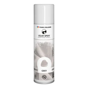 Food Colours Velvet Spray New Grey 250ml - Dodatki do ciast w proszku Food Colours Velvet Spray New Grey 250ml - Dodatki do ciast w proszku - miniaturka - grafika 1