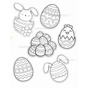 Kolorowanki, wyklejanki - Wycinane kolorowanki Wielkanoc - miniaturka - grafika 1