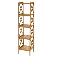 Szafki łazienkowe - Bambusowy regał łazienkowy 36,5x153 cm – Casa Selección - miniaturka - grafika 1