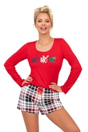 Piżamy damskie - Piżama Ho Ho II Red - miniaturka - grafika 1