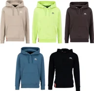 Bluzy męskie - ALPHA INDUSTRIES BASIC HOODY SMALL LOGO bluza męska z kapturem, rozmiar:S, kolor:03 Czarny - miniaturka - grafika 1