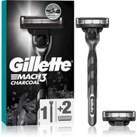 Maszynki do golenia i wkłady - Gillette Mach3 Charcoal - Maszynka + 2 wkłady - miniaturka - grafika 1