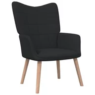 Fotele - vidaXL Lumarko Fotel, 62 x 68,5 x 96 cm, czarny, obity tkaniną! 327925 - miniaturka - grafika 1