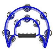 Akcesoria do perkusji - Tamburyn półksiężyc z tworzywa 20 par dzwonków blu - miniaturka - grafika 1