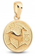 Wisiorki - ZŁOTA ZAWIESZKA ZNAK ZODIAKU KOZIOROŻEC 333 - miniaturka - grafika 1