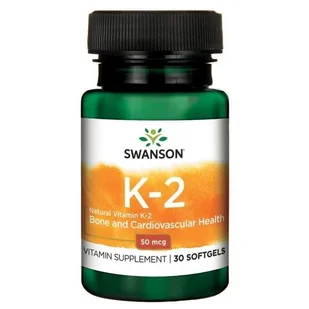 SWANSON WITAMINA K2 NATURALNA 50MCG 30 KAPS. - Witaminy i minerały - miniaturka - grafika 1