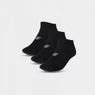 Skarpetki męskie - Męskie skarpetki niskie (3-pack) 4F 4FWMM00USOCM277 - czarne - miniaturka - grafika 1