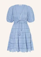 Sukienki - Pepe Jeans Sukienka Day Z Dziurkowanej Koronki blau - miniaturka - grafika 1