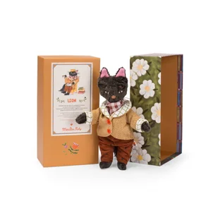 Kotek LÉON w ozdobnym pude. LES MINOUCHKAS 681028 - Maskotki i pluszaki - miniaturka - grafika 1