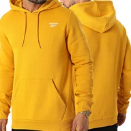 Bluzy męskie - Reebok bluza męska musztardowa kangurka z kapturem ocieplana HJ9940 2XL - miniaturka - grafika 1