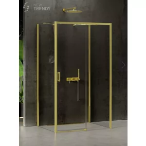 New Trendy K-1142 KABINA PRIME LIGHT GOLD PROSTOKĄTNA PRZY$105CIENNA P 130x90x200 CZYSTE 6mm ACTIVE SHIELD - Kabiny prysznicowe - miniaturka - grafika 1