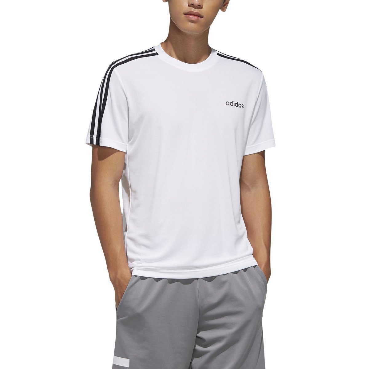 Koszulka Męska adidas Bandes D2M 3 Stripes FL0356-2XL