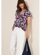 Bluzki damskie - Cecil Bluzka w kolorze fioletowo-miętowo-białym - miniaturka - grafika 1