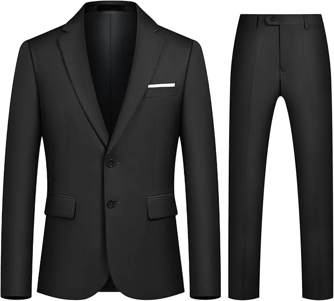 Garnitur męski M 2-częściowy slim fit ślubny biznesowy marynarka spodnie