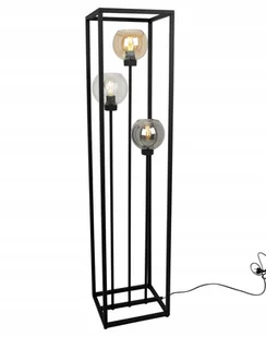 Lampa Podłogowa Stojąca Klosz Metal Czarna 130 CM - Lampy stojące - miniaturka - grafika 1