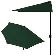 Parasole ogrodowe - Parasol ogrodowy pół-parasol ścienny na taras 2,7m zielony - miniaturka - grafika 1