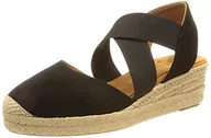 Espadryle damskie - Unisa Damskie espadryle Cele_22_ks, czarny, 41 EU - miniaturka - grafika 1
