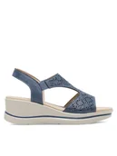Sandały damskie - Clara Barson Sandały WYL0510-27 Niebieski - miniaturka - grafika 1