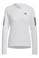 Bluzki damskie - Koszulka damska Adidas Own The Run sportowa biała z długim rękawem -XS - miniaturka - grafika 1