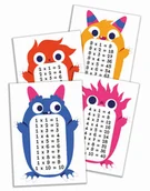 Pomoce naukowe - Plansze edukacyjne A5 - tabliczka mnożenia 10 kart - miniaturka - grafika 1