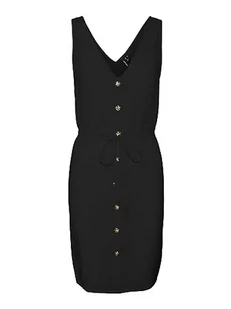 VERO MODA Damska sukienka VMBUMPY SL Short Dress WVN NOOS, czarna, L, czarny, L - Sukienki - miniaturka - grafika 1