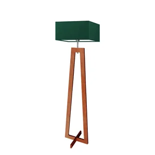 Nowoczesna lampa stojąca drewniana z abażurem JAWA - Lampy stojące - miniaturka - grafika 1
