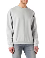 Swetry męskie - Urban Classics Męska bluza Pigment Dyed Crew Neck Basic sweter dla mężczyzn dostępny w 4 kolorach, rozmiary S - 5XL, Lightassphalt, XL - miniaturka - grafika 1