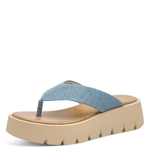 Marco Tozzi Klapki damskie 2-27515-46 kapcie, LT.Blue Jeans 36 EU