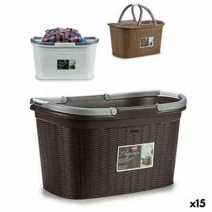 Kosz na pranie Stefanplast Elegance plastikowy 35 L 57,5 x 29 x 36,5 cm (15 sztuk) - Kosze na bieliznę - miniaturka - grafika 1