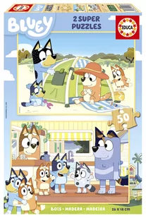 Educa, Puzzle, Blue (drewniane), 2 x 50 el. - Puzzle - miniaturka - grafika 1
