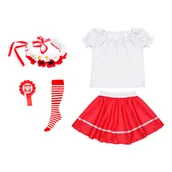 Dresy i komplety dla dziewczynek - ZESTAW NARODOWY BIAŁO-CZERWONY 98-110 5el - miniaturka - grafika 1