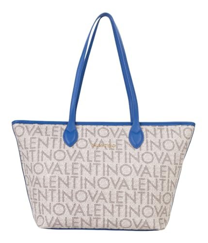 Valentino torba na zakupy Logo Shopping Bag beżowy/niebieski