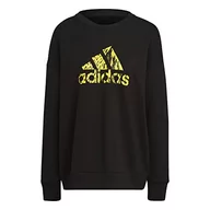Bluzy damskie - adidas Damska bluza W Fi GFX Q3 SWT, czarna, XL, czarny, XL - miniaturka - grafika 1