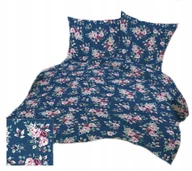 Pościel - pościel bawełna deLUX 200x220 + 2 poszewki B 406-1 obłędna granat - miniaturka - grafika 1
