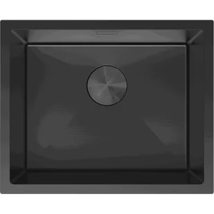 Mexen Trixo zlewozmywak stalowy 1-komorowy 540 x 440 mm, czarny - 6414541000-70 - Zlewozmywaki - miniaturka - grafika 1