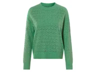 Swetry damskie - esmara® Sweter ażurowy damski (Zielony, M (40/42)) - miniaturka - grafika 1