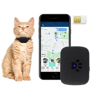 Odblaski i adresówki - CALMEAN Pet Tracker MAXI + obroża S/M + karta SIM - miniaturka - grafika 1