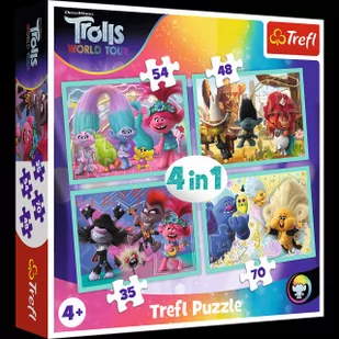 Trefl Puzzle 4w1 Trasa koncertowa Troli 34336 - Puzzle - miniaturka - grafika 2