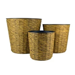 Komplet 3 donic zewnętrznych Bahama naturalny - Donice - miniaturka - grafika 1
