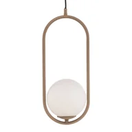 Lampy sufitowe - Jupiter Lampa wisząca Samba, 1-punktowa, beżowo-biała - miniaturka - grafika 1