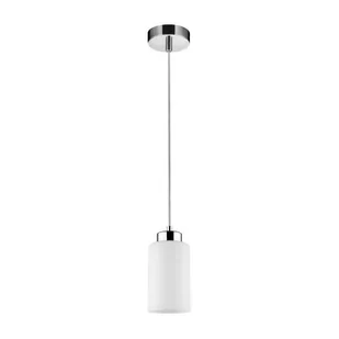 Spotlight Skandynawska LAMPA wisząca BOSCO 1720128 szklana OPRAWA loftowy ZWIS tuba okrągła chrom biała 1720128 - Lampy sufitowe - miniaturka - grafika 1