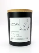 Świece - Świeca zodiakalna Koziorożec – czarna, sojowa, zapachowa, handmade, prezent - miniaturka - grafika 1