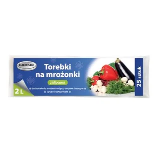 Torebki na mrożonki z klipsem 2 l Grosik - Folia, papier śniadaniowy, serwetki - miniaturka - grafika 1