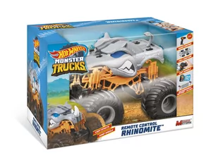 Hot Wheels, pojazd zdalnie sterowany, Monster Trucks, Rhinomite - Zabawki zdalnie sterowane - miniaturka - grafika 1