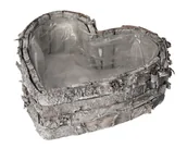 Donice - DONICZKA OSŁONKA DREWNIANA SERCE SZARA DONICZKI - miniaturka - grafika 1