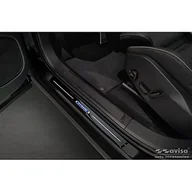 Nakładki progowe - Polerowane czarne listwy ze stali nierdzewnej kompatybilne z Volvo XC60 II 2017-2021 & Facelift 2021- 'Hybrid' - 4-części - miniaturka - grafika 1
